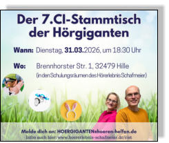 Der 7. CI Stammtisch der Hörgigsnten steht an