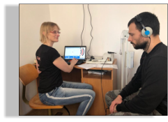 Daniela am Audiometer