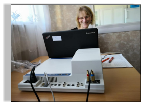 Daniela an der Messstation